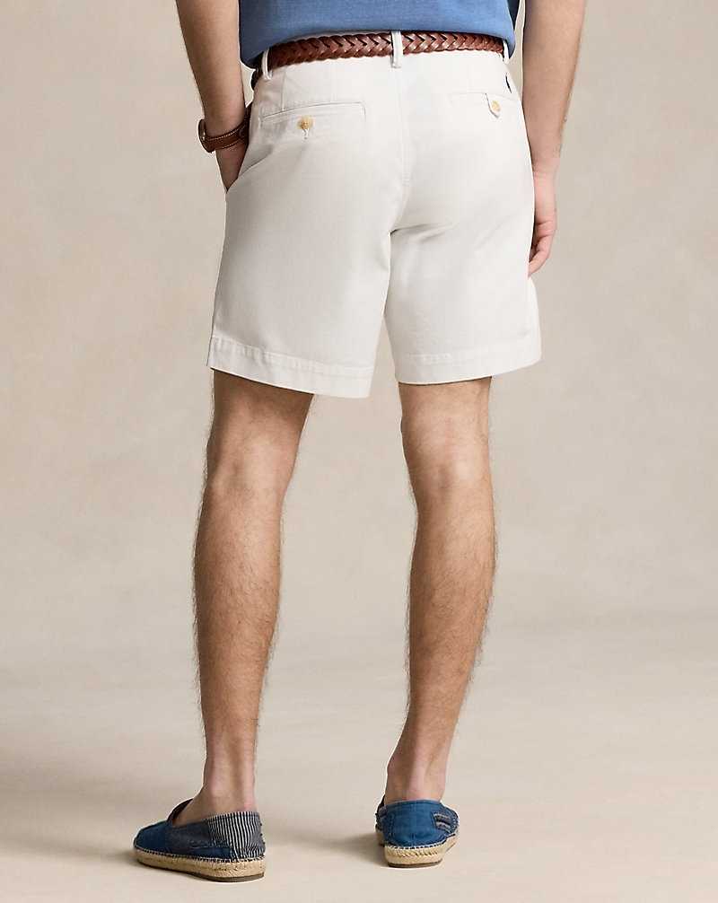 Short Ralph Lauren 20.3 cm Stretch Straight Fit Chino Hombre Blancos | ITWCVLR-72 - vista 4