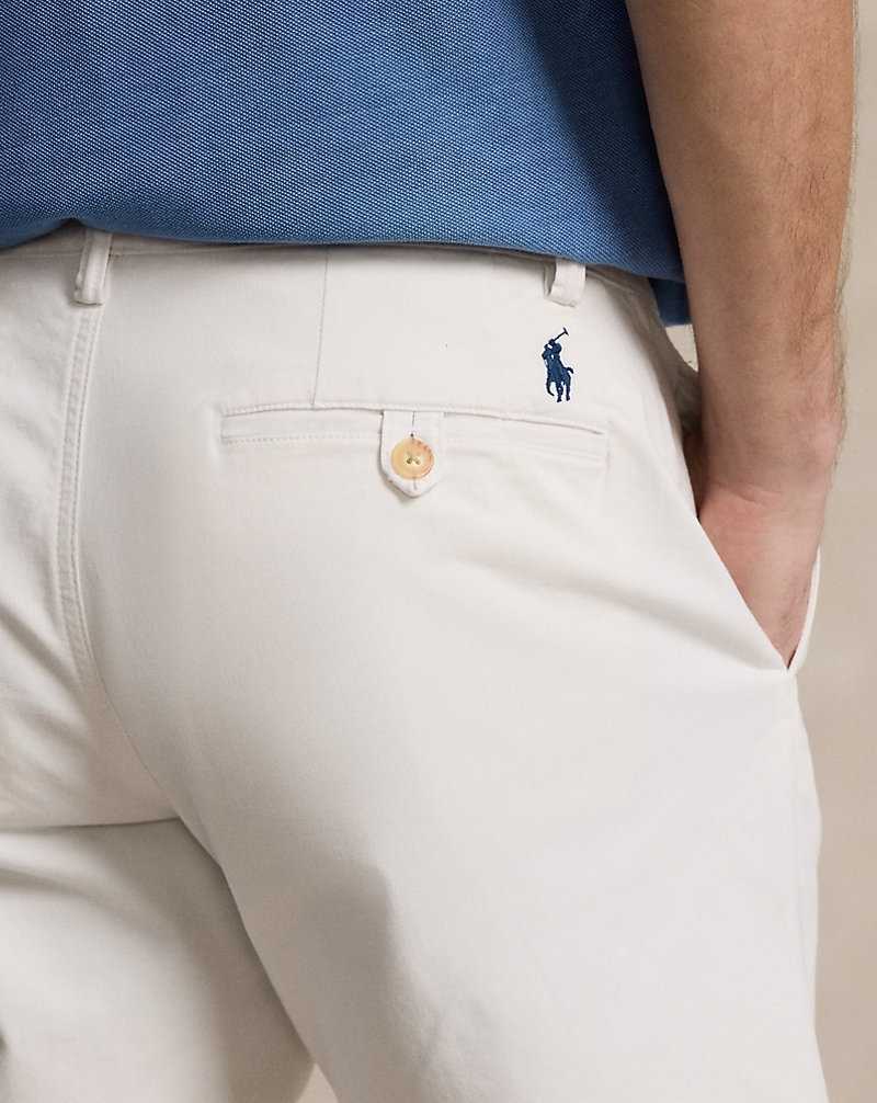 Short Ralph Lauren 20.3 cm Stretch Straight Fit Chino Hombre Blancos | ITWCVLR-72 - vista 5