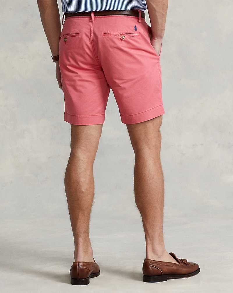 Short Ralph Lauren 20.3 cm Stretch Straight Fit Chino Hombre Rojos | YRKFLQM-52 - vista 4