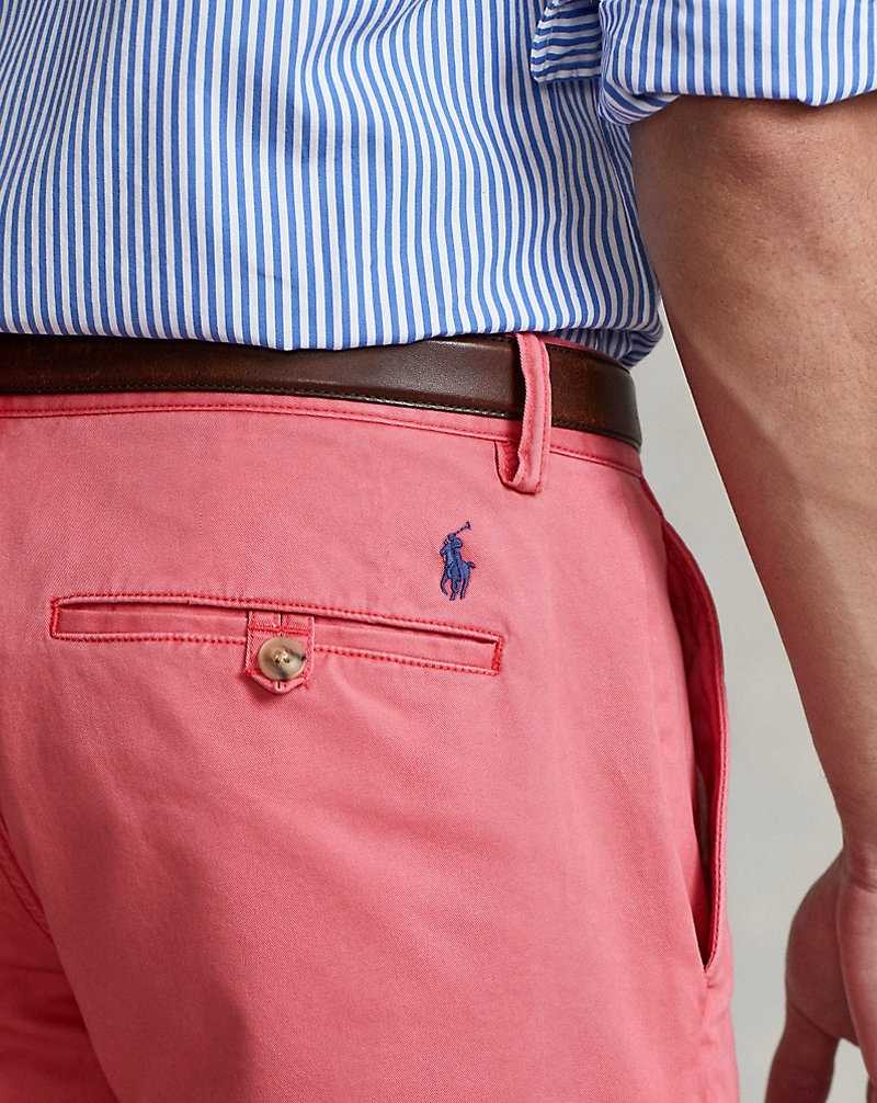Short Ralph Lauren 20.3 cm Stretch Straight Fit Chino Hombre Rojos | YRKFLQM-52 - vista 5