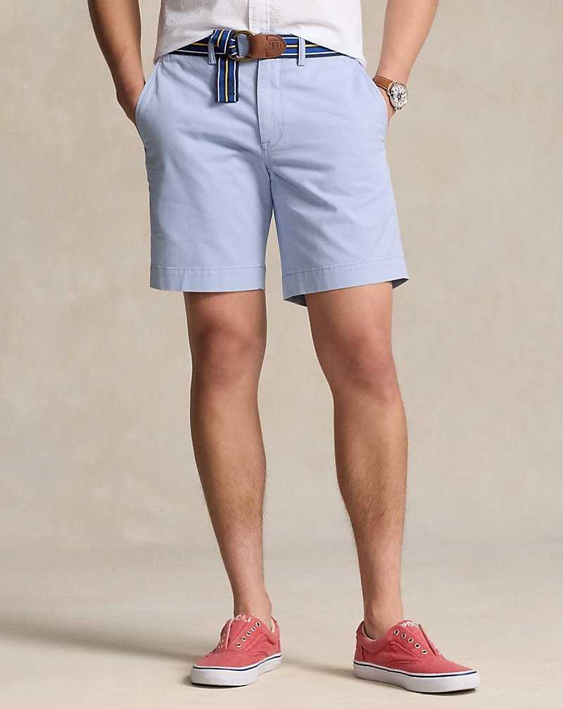 Short Ralph Lauren 20.3 cm Stretch Straight Fit Chino Hombre Azules | PUSYTDW-72 - vista 3