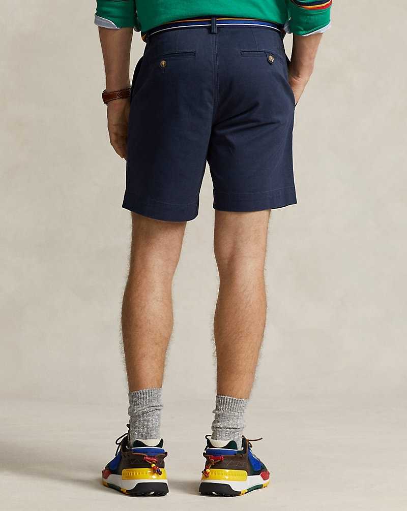 Short Ralph Lauren 20.3 cm Stretch Straight Fit Chino Hombre Nautical Ink | UAICEHY-56 - vista 4