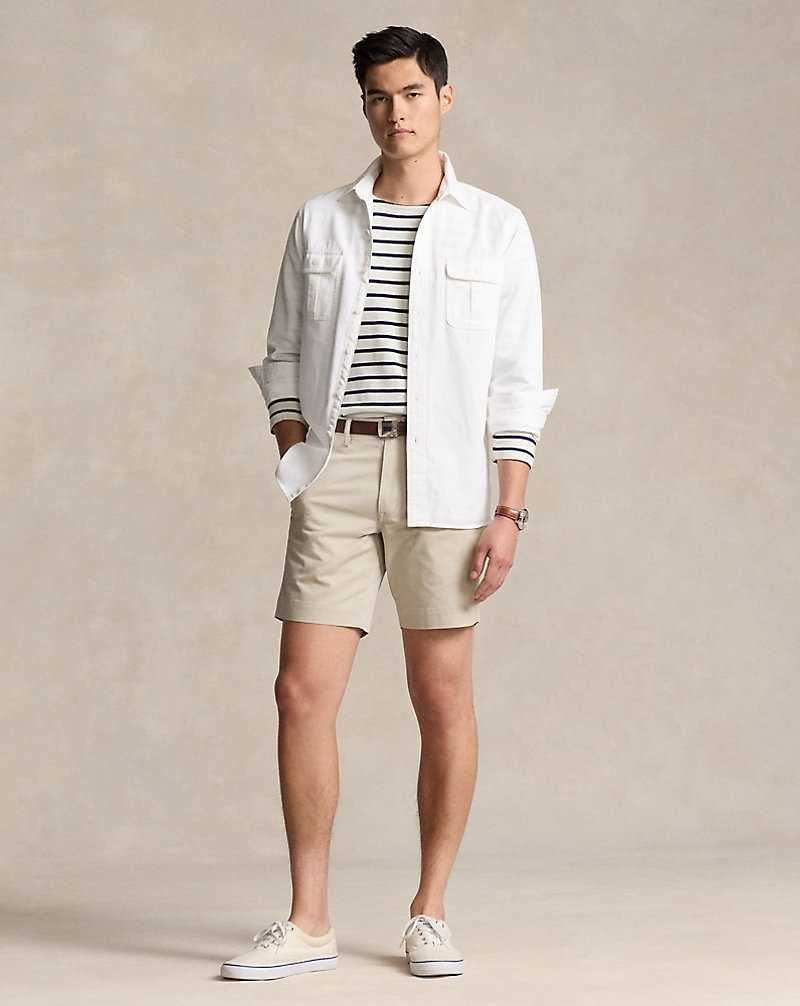 Short Ralph Lauren 20.3 cm Stretch Straight Fit Chino Hombre Classic Stone | BMCUSNR-71 - vista 1