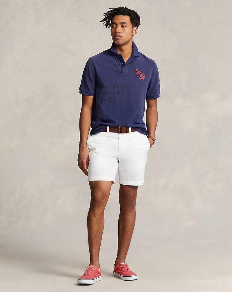 Short Ralph Lauren 20-cm Straight Fit Linen-Cotton Hombre Blancos | MOFWZIU-53 - vista 1