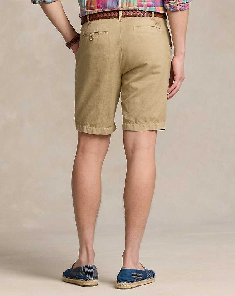 Short Ralph Lauren 21.6 cm Classic Fit Linen-Cotton Hombre Beige | VADZHGK-47 - vista 4