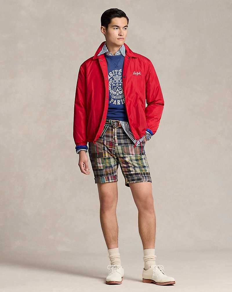 Short Ralph Lauren 21.6 cm Tailored Plaid Hombre Navy/Burgundy Multi | PJZKIQY-79 - vista 1