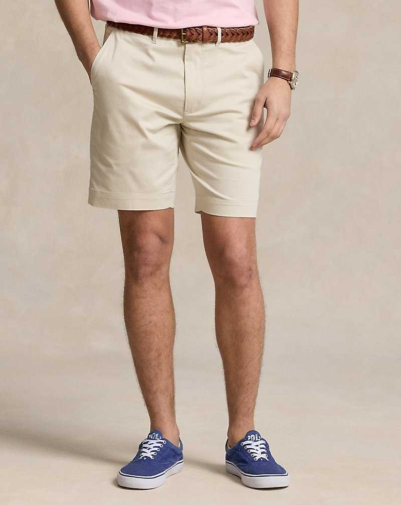 Short Ralph Lauren 22.9 cm Tailored Fit Performance Hombre Basic Sand | XBFQPAW-69 - vista 3