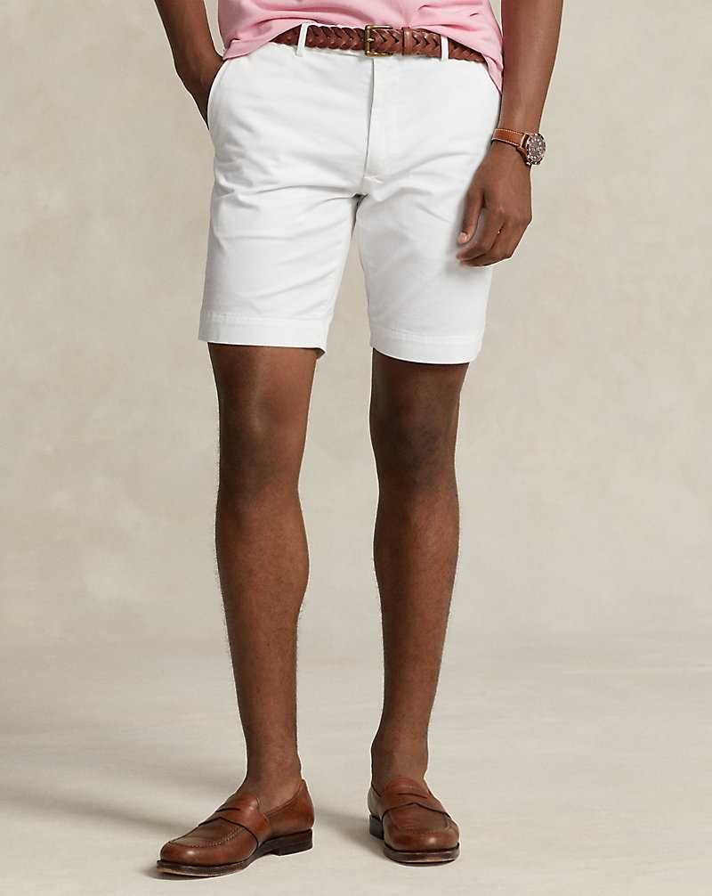 Short Ralph Lauren 24-cm Stretch Slim Fit Chino Hombre Blancos | MPCOTJG-96 - vista 3