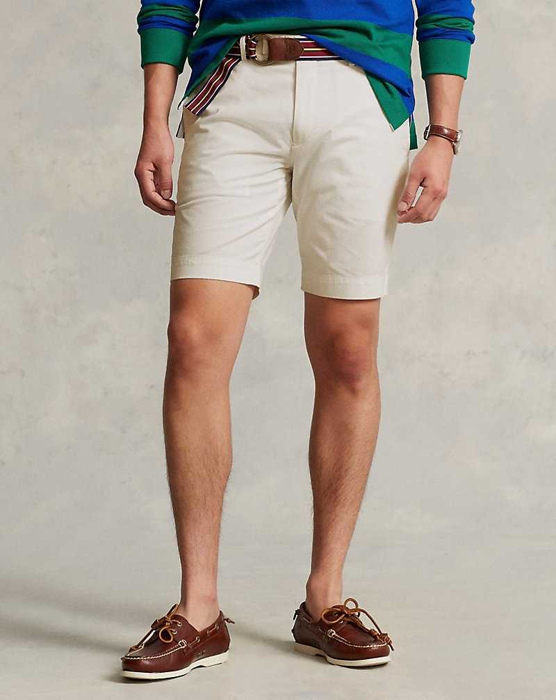 Short Ralph Lauren 24-cm Stretch Slim Fit Chino Hombre Classic Stone | CYMFHWQ-40 - vista 3