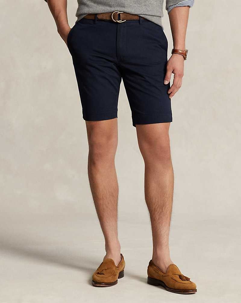 Short Ralph Lauren 24-cm Stretch Slim Fit Chino Hombre Azul Marino | BXSATNE-80 - vista 3