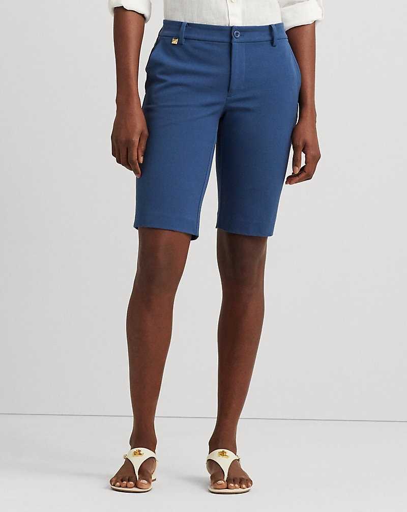 Short Ralph Lauren Bi-Stretch Twill Mujer Azules | QRJIBNE-48 - vista 3