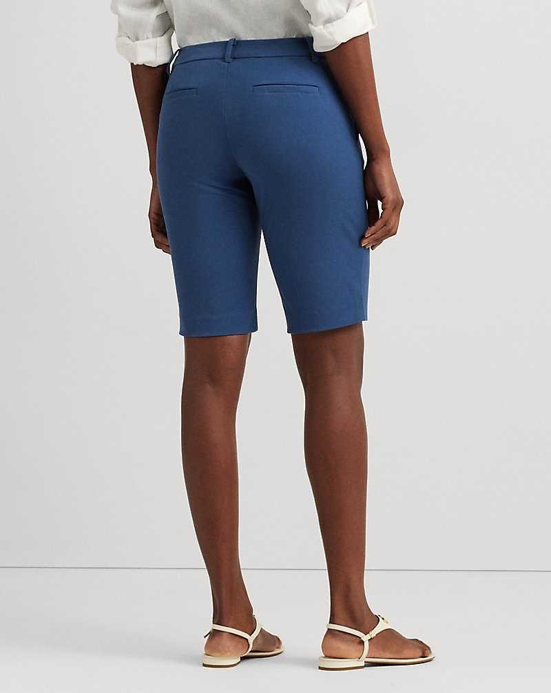 Short Ralph Lauren Bi-Stretch Twill Mujer Azules | QRJIBNE-48 - vista 4