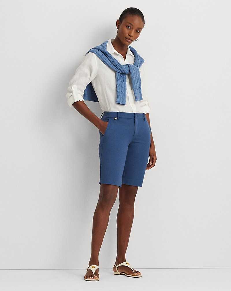 Short Ralph Lauren Bi-Stretch Twill Mujer Azules | QRJIBNE-48 - vista 1