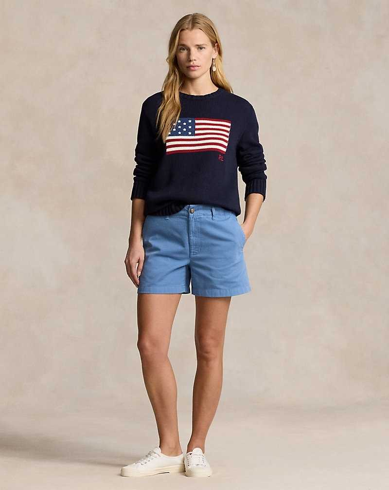 Short Ralph Lauren Chino Twill Mujer Azules | ZNUDYXQ-90 - vista 1