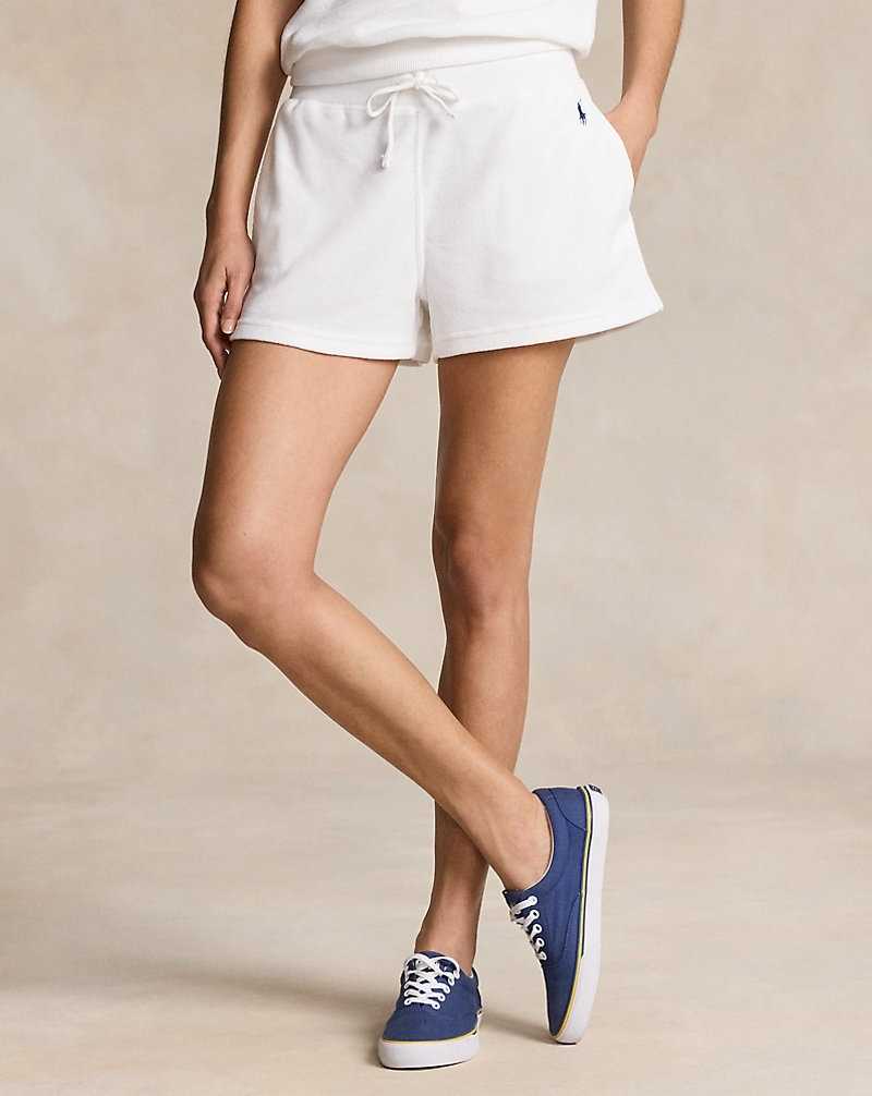 Short Ralph Lauren Drawstring Terry Mujer Blancos | XYJZFIS-28 - vista 3