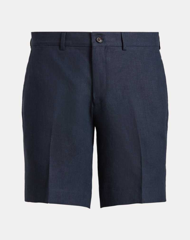 Short Ralph Lauren Gregory Hand-Tailored Linen Hombre Azul Marino | PLCUVDF-70 - vista 2
