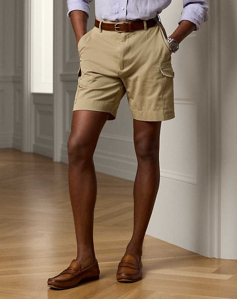 Short Ralph Lauren Hand-Tailored Chino Cargo Hombre Classic Tan | OENGIJL-50 - vista 3