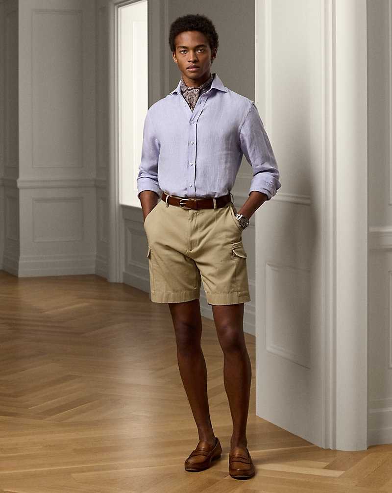 Short Ralph Lauren Hand-Tailored Chino Cargo Hombre Classic Tan | OENGIJL-50 - vista 1