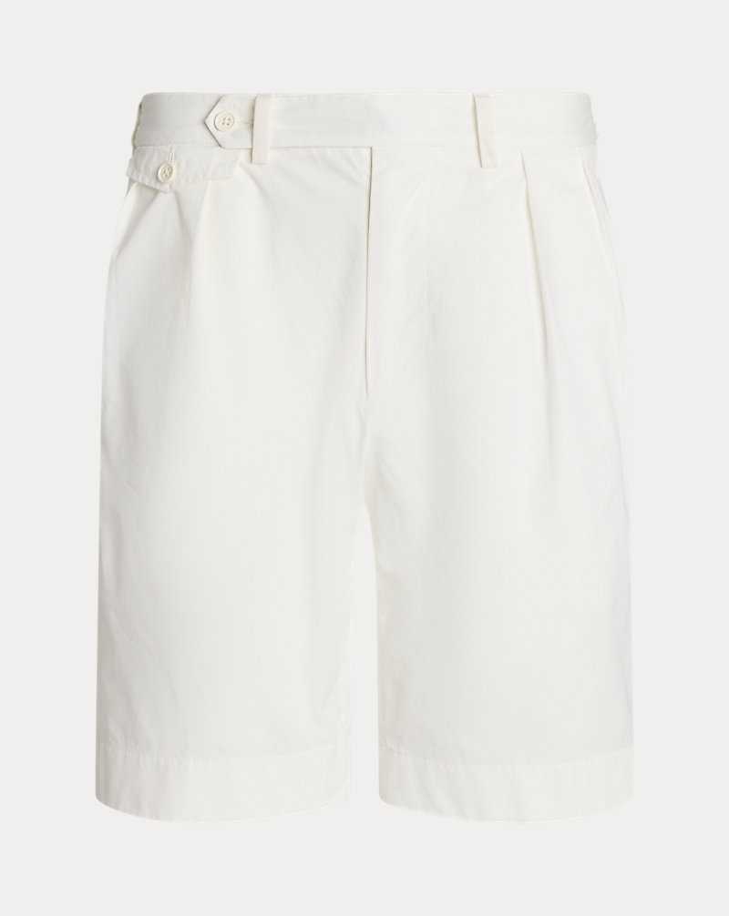 Short Ralph Lauren Hand-Tailored Pleated Poplin Hombre Blancos | TGRLCIX-81 - vista 2