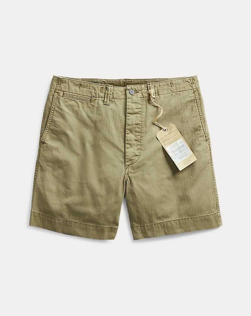 Short Ralph Lauren Herringbone Twill Field Hombre Verde Oliva | UMHSPRQ-50 - vista 1