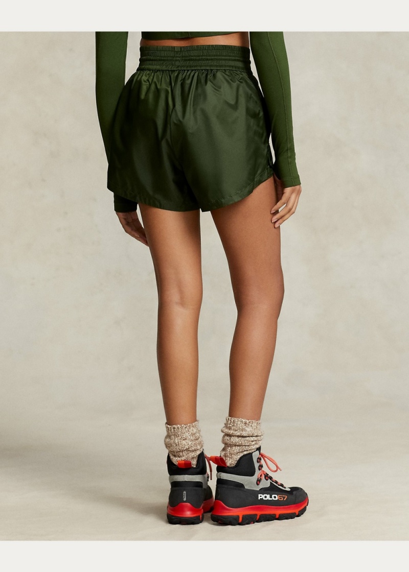 Short Layered Ripstop-Jersey Drawstring Mujer Verdes | YGFL72135 - vista 4