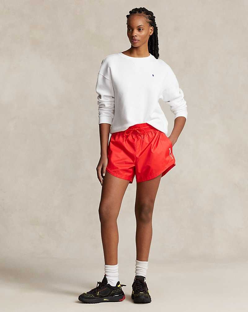 Short Ralph Lauren Layered Ripstop-Jersey Drawstring Mujer Bright Poppy | GMHTQEU-06 - vista 1
