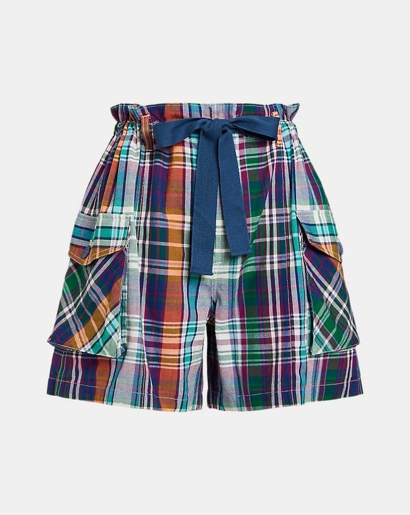 Short Ralph Lauren Plaid Drawstring Cargo Mujer Verdes | SMIDXRT-69 - vista 2