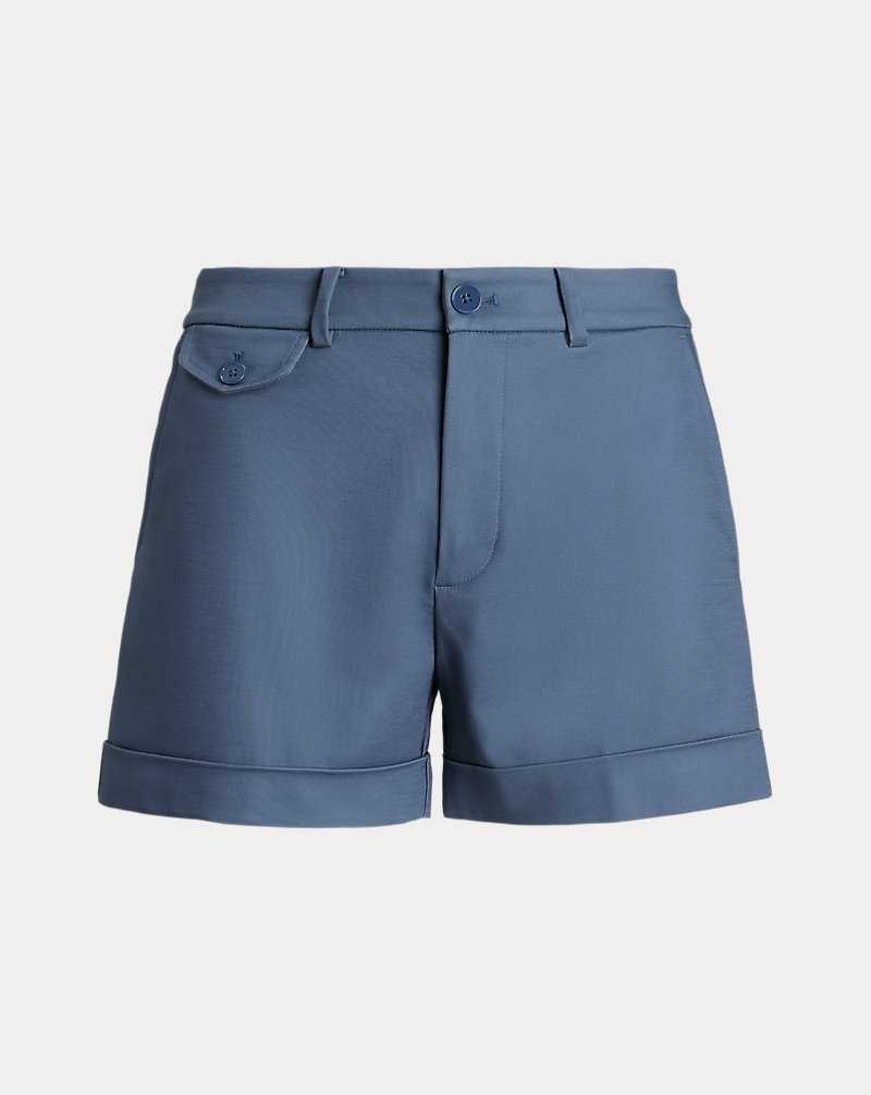 Short Ralph Lauren Pleated Double-Faced Cotton Mujer Azules | XGEAWLP-92 - vista 2