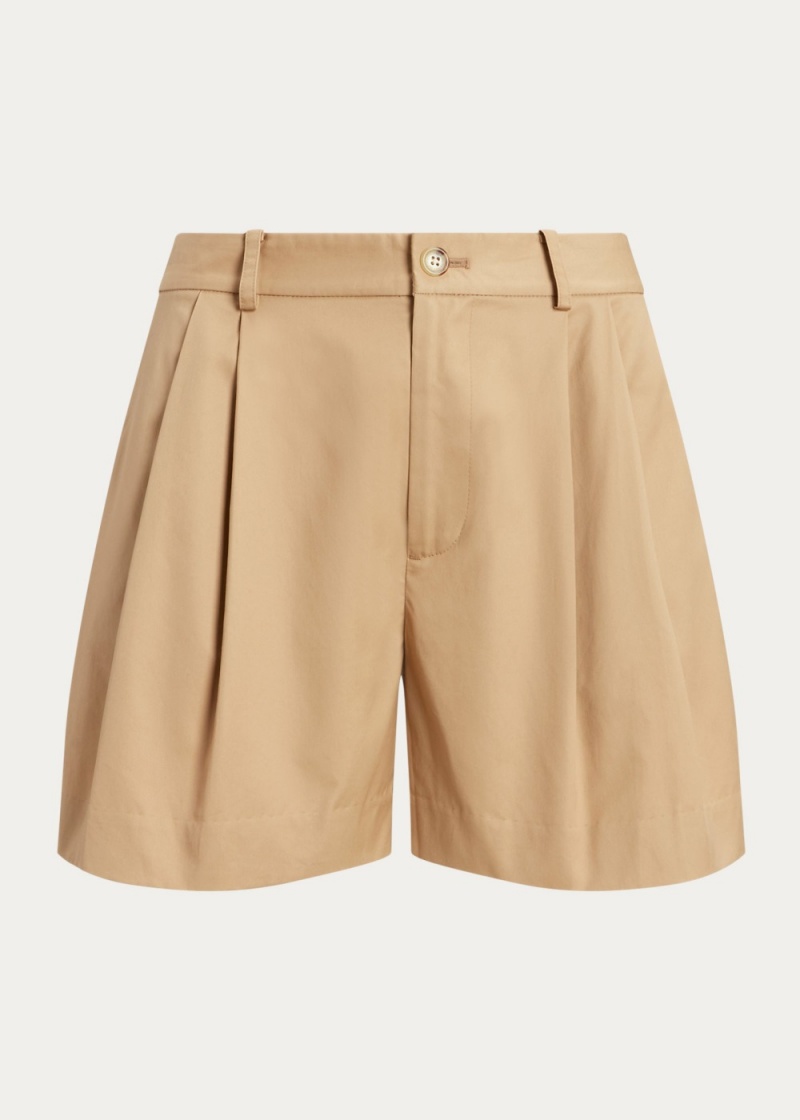 Short Plisado Algodon Twill Mujer Marrom | BMZL76510 - vista 2