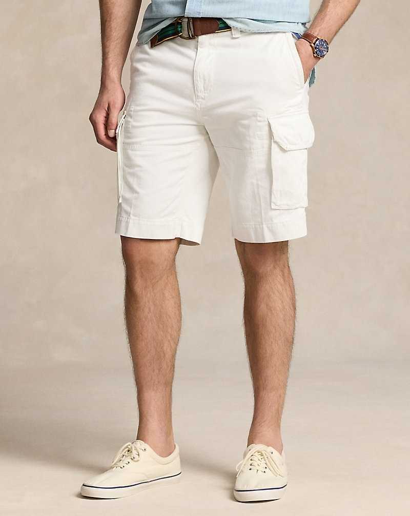 Short Ralph Lauren Relaxed Fit Slub Twill Cargo Hombre Blancos | ZKTBYSV-26 - vista 3