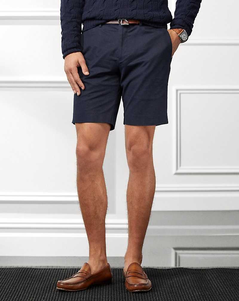 Short Ralph Lauren Slim Fit Stretch Chino Hombre Azul Marino | LXYIBDR-23 - vista 3