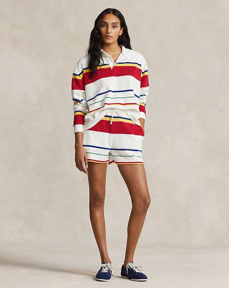 Short Ralph Lauren Striped French Terry Mujer Rayas | ZKVRYDW-74 - vista 1
