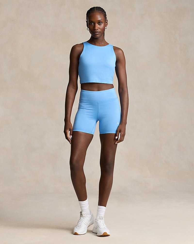 Short Ralph Lauren Sueded Jersey Mujer Azules | CGDEBAF-30 - vista 1