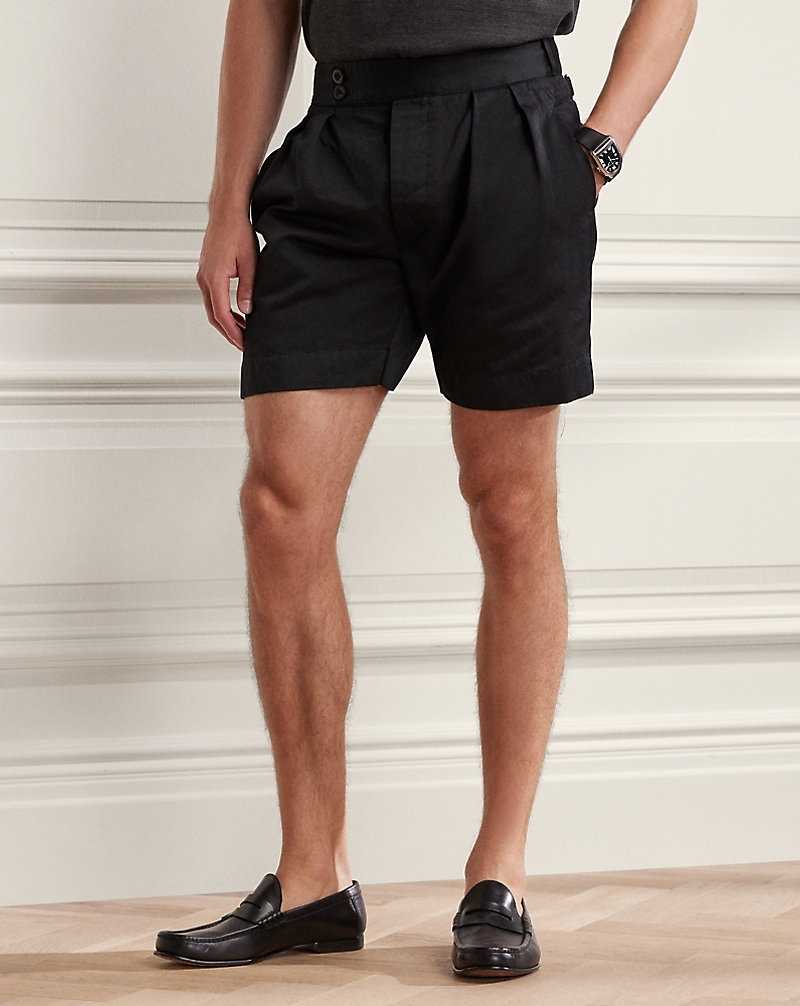 Short Ralph Lauren Tailored Cotton-Linen Twill Hombre Negros | ARLFHJE-74 - vista 3