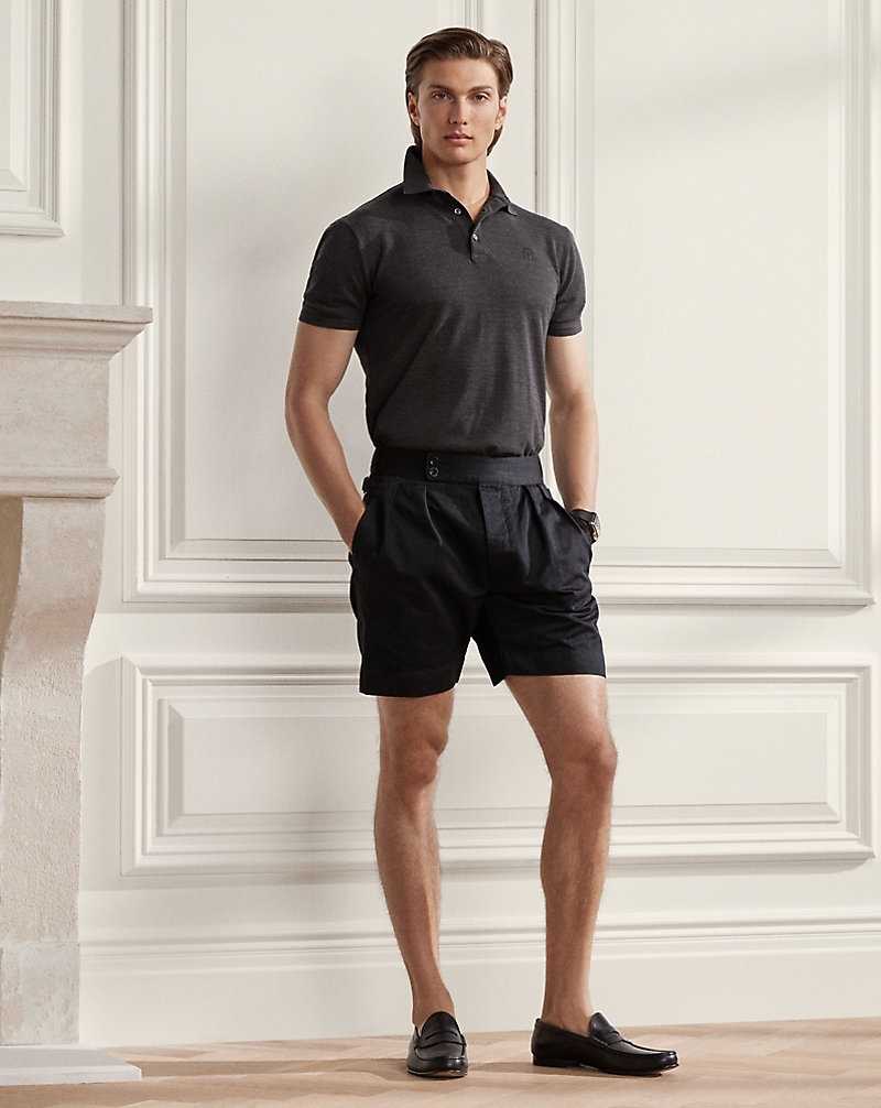 Short Ralph Lauren Tailored Cotton-Linen Twill Hombre Negros | ARLFHJE-74 - vista 1