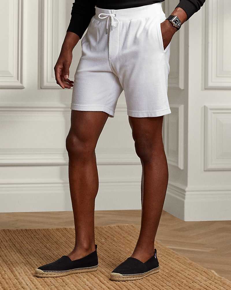Short Ralph Lauren Terry Drawstring Hombre Blancos | BQDEMGA-04 - vista 3
