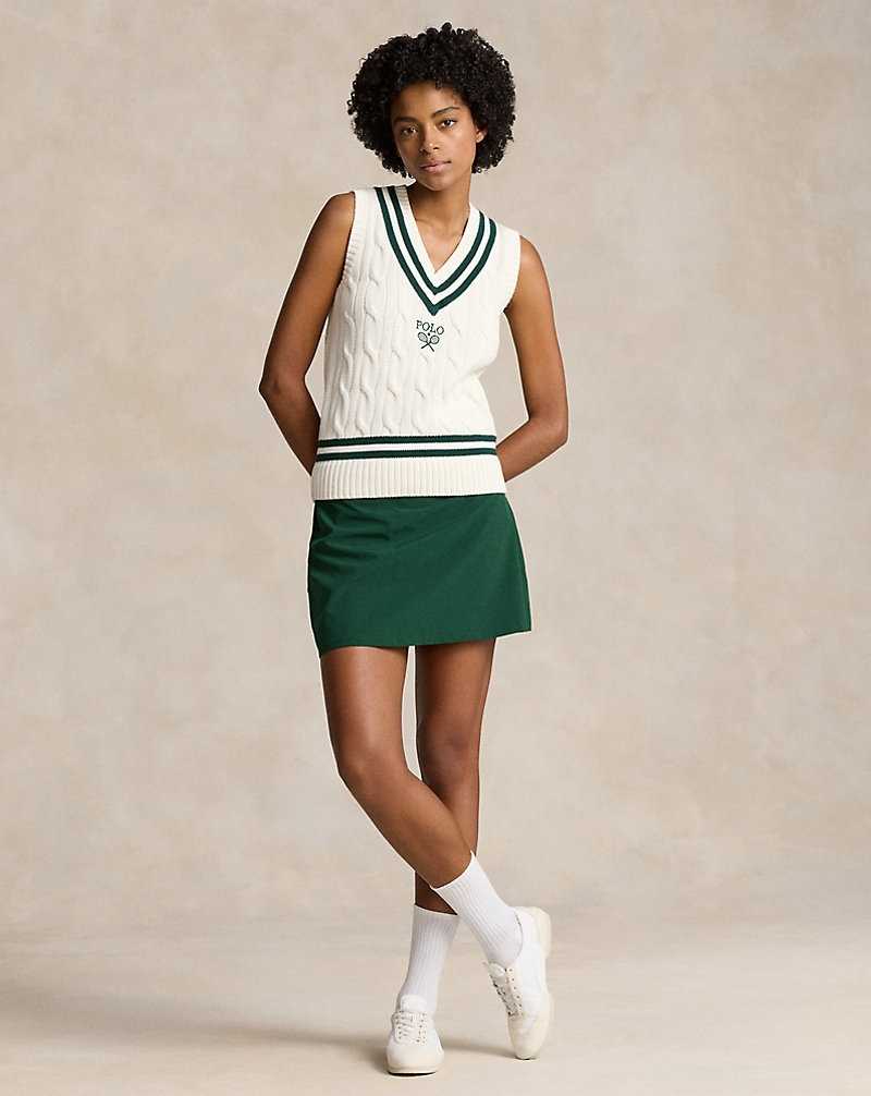 Short Ralph Lauren Wimbledon Greensperson Stretch Skort Mujer Northwest Pine | COZGQEF-08 - vista 1