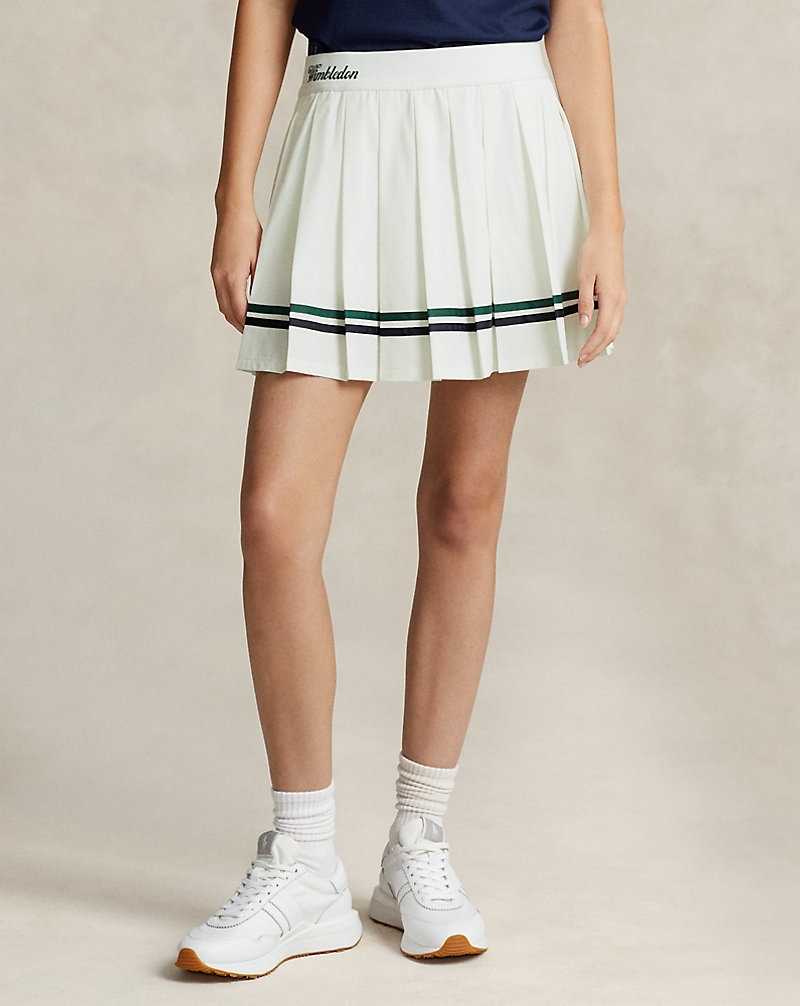Short Ralph Lauren Wimbledon Performance Pleated Skort Mujer Blancos | OAUBFKN-05 - vista 3