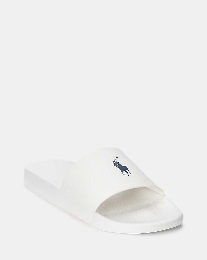 Slide Ralph Lauren Signature Pony Camo Hombre Deckwash White/Navy Pp | WGKZTQP-29 - vista 2