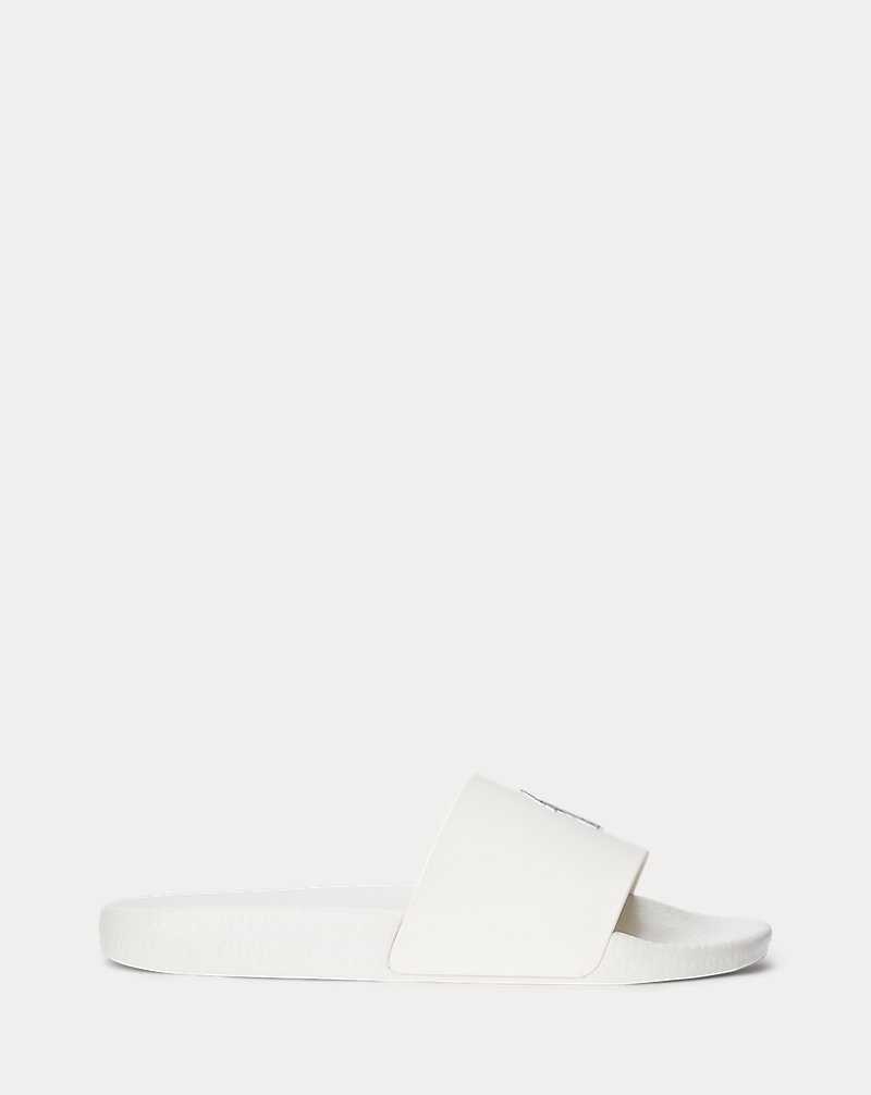 Slide Ralph Lauren Signature Pony Camo Hombre Deckwash White/Navy Pp | WGKZTQP-29 - vista 1