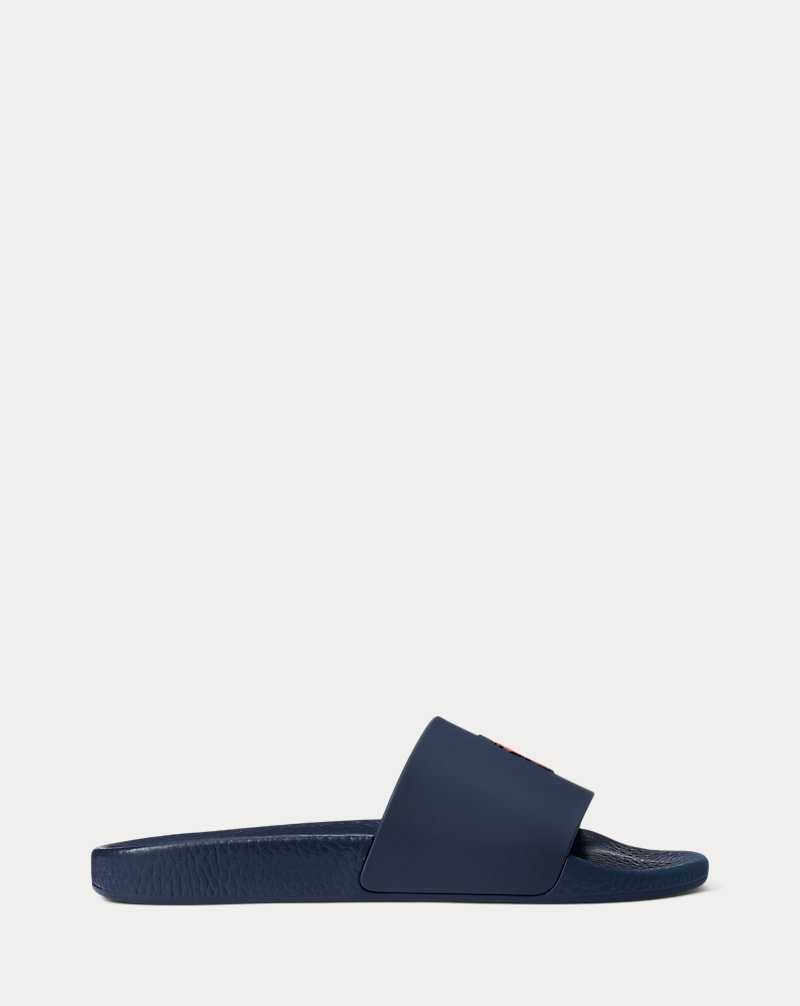 Slide Ralph Lauren Signature Pony Hombre Navy/Red | QIRJCBG-46 - vista 1