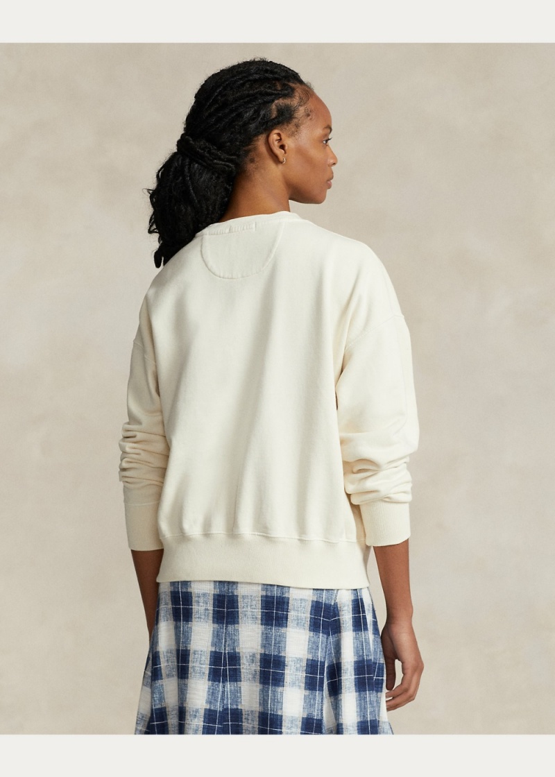 Sudadera Algodon Fleece Crewneck Mujer Azules | HPCA01378 - vista 4