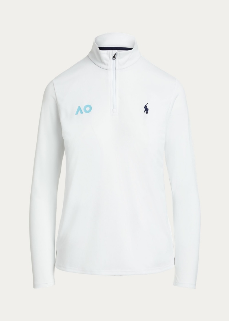 Sudadera Australian Open Quarter-Zip Pullover Mujer Beige | IFHQ45281 - vista 2
