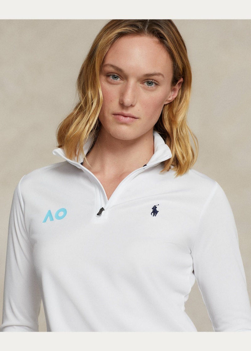 Sudadera Australian Open Quarter-Zip Pullover Mujer Beige | IFHQ45281 - vista 4