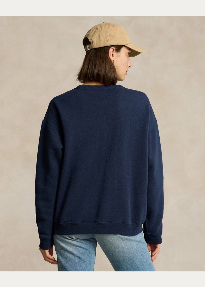 Sudadera Fleece Crewneck Pullover Mujer Azul Marino | GRSF74186 - vista 3