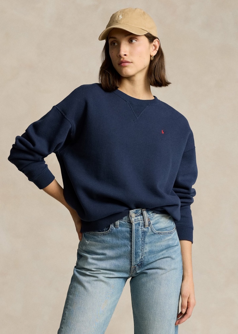 Sudadera Fleece Crewneck Pullover Mujer Azul Marino | GRSF74186 - vista 1