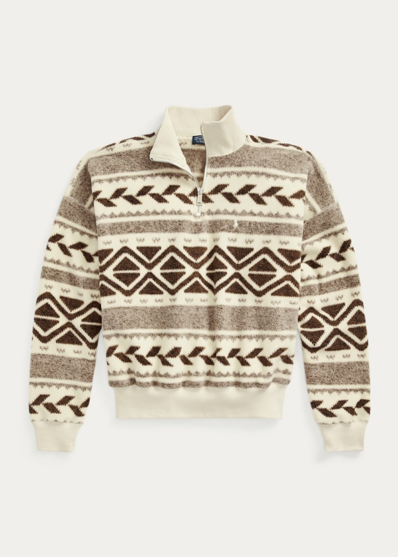 Sudadera Geo-Motif Fleece Pullover Mujer Multicolor | QIKA56312 - vista 2