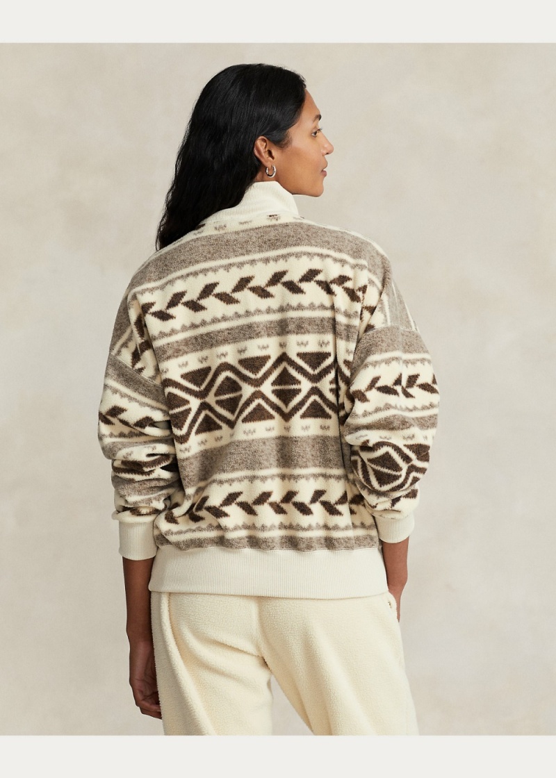 Sudadera Geo-Motif Fleece Pullover Mujer Multicolor | QIKA56312 - vista 4