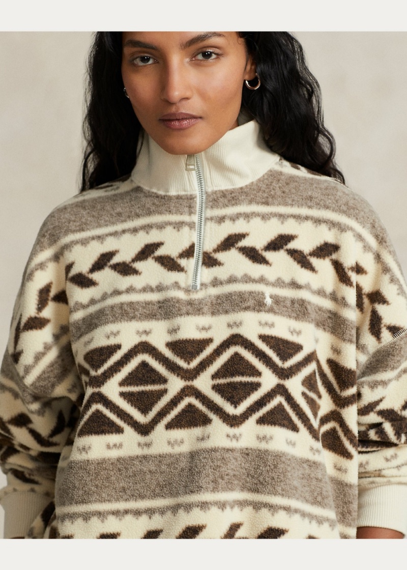 Sudadera Geo-Motif Fleece Pullover Mujer Multicolor | QIKA56312 - vista 5