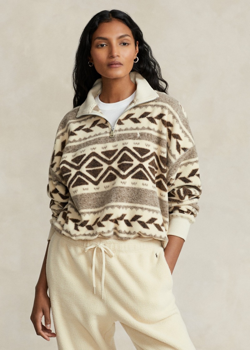 Sudadera Geo-Motif Fleece Pullover Mujer Multicolor | QIKA56312 - vista 1